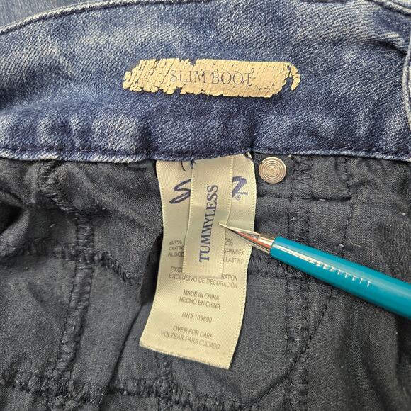 Seven7 Women's Jeans Slim Boot Tummyless Stretch MY1510 St. Germain Wash size 18 - Picture 14 of 16